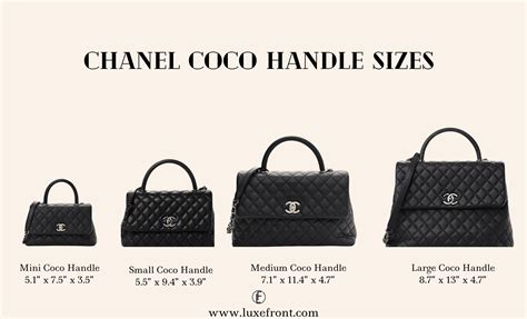 coco chanel handle bag|Chanel coco handle sizes.